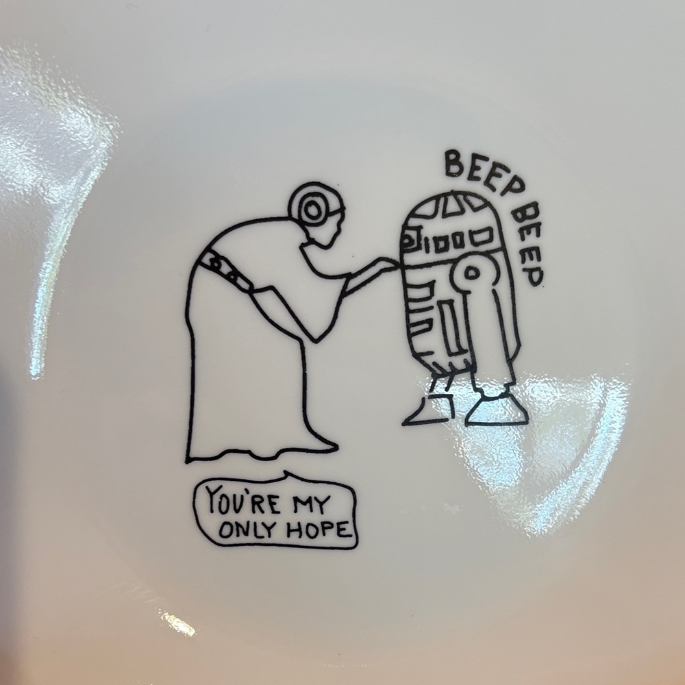 Princess Leia & R2D2 Salad/Appetizer Plates - Set of 4 - Picture 2 of 5